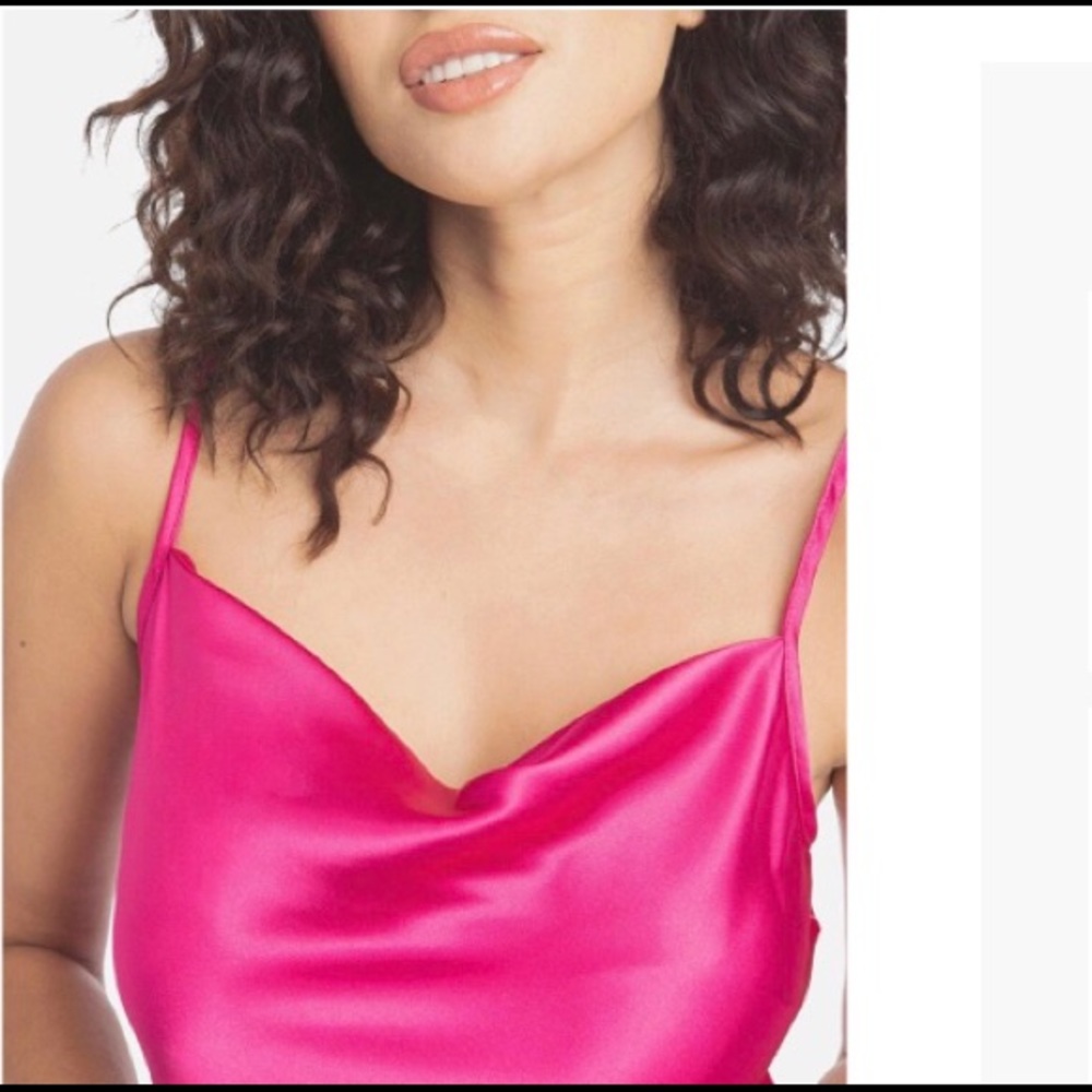 Bebe Dress Sleeveless Satin Midi - Picture 5 of 6